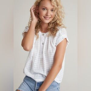 ‼️RARE‼️🎸Cloth & Stone🎸🔥NWT🔥Cap Sleeve Pullover Top— XXS